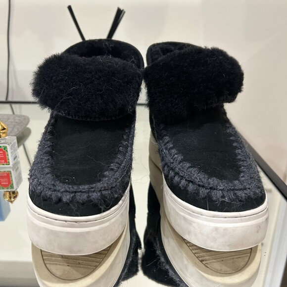 Movie's Faux Fur Lining Suede Ankle Boots Black Size 37 - Picture 2 of 7